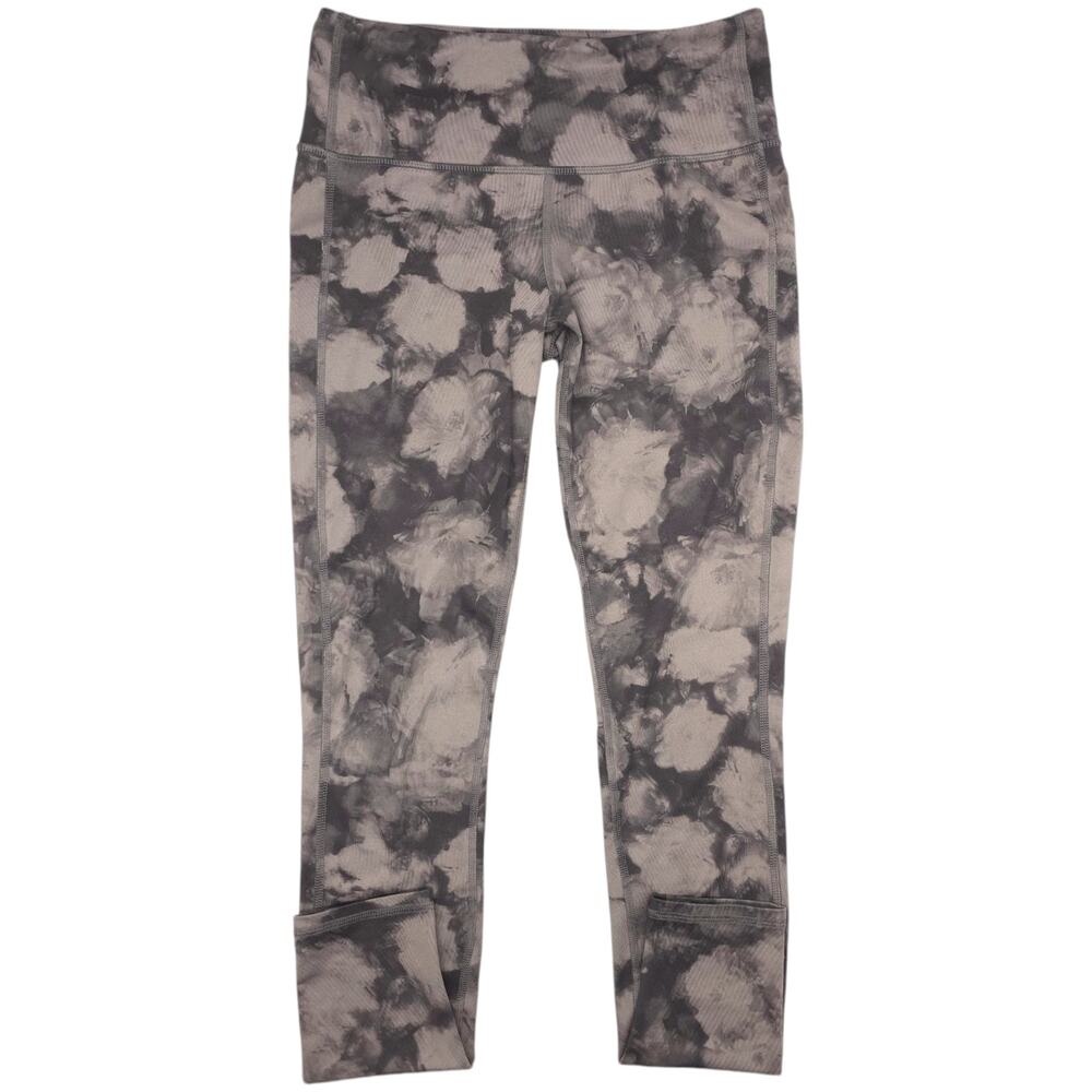 Athleta Leggings Womens S Gray Mid Rise Chaturanga Tie Dye Active Yoga - Picture 2 of 12